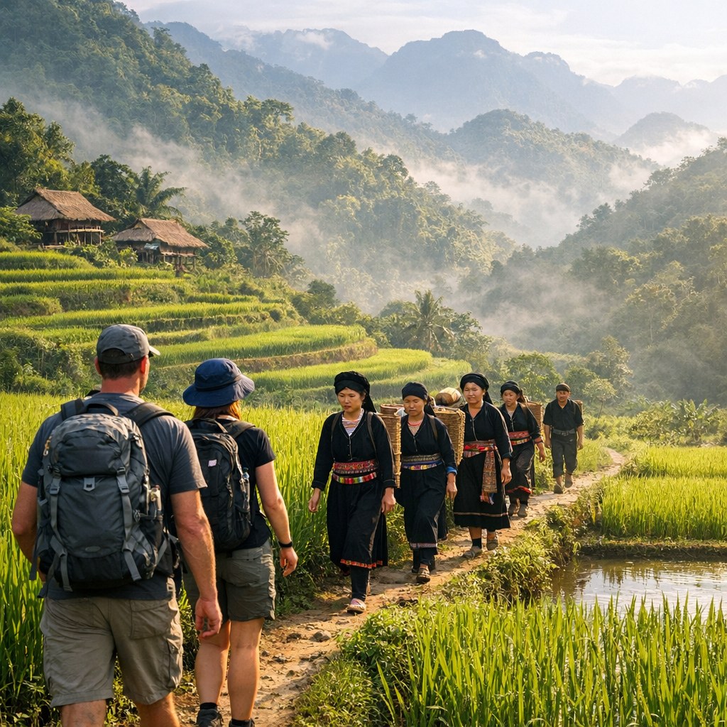 pu luong trekking rice paddies vietnam