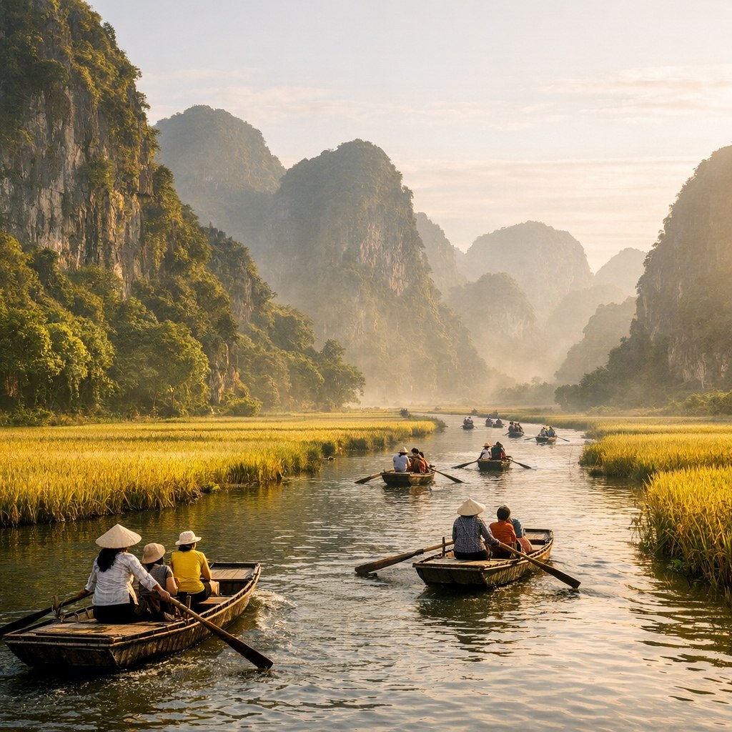 ninh binh travel guide tam coc river rice fields vietnam