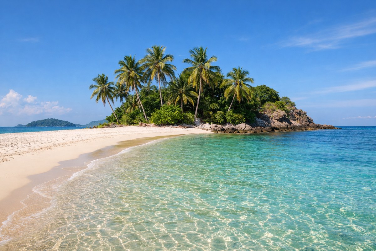 Ha Tien travel guide - a small island in the Hai Tac archipelago with white sand and clear water